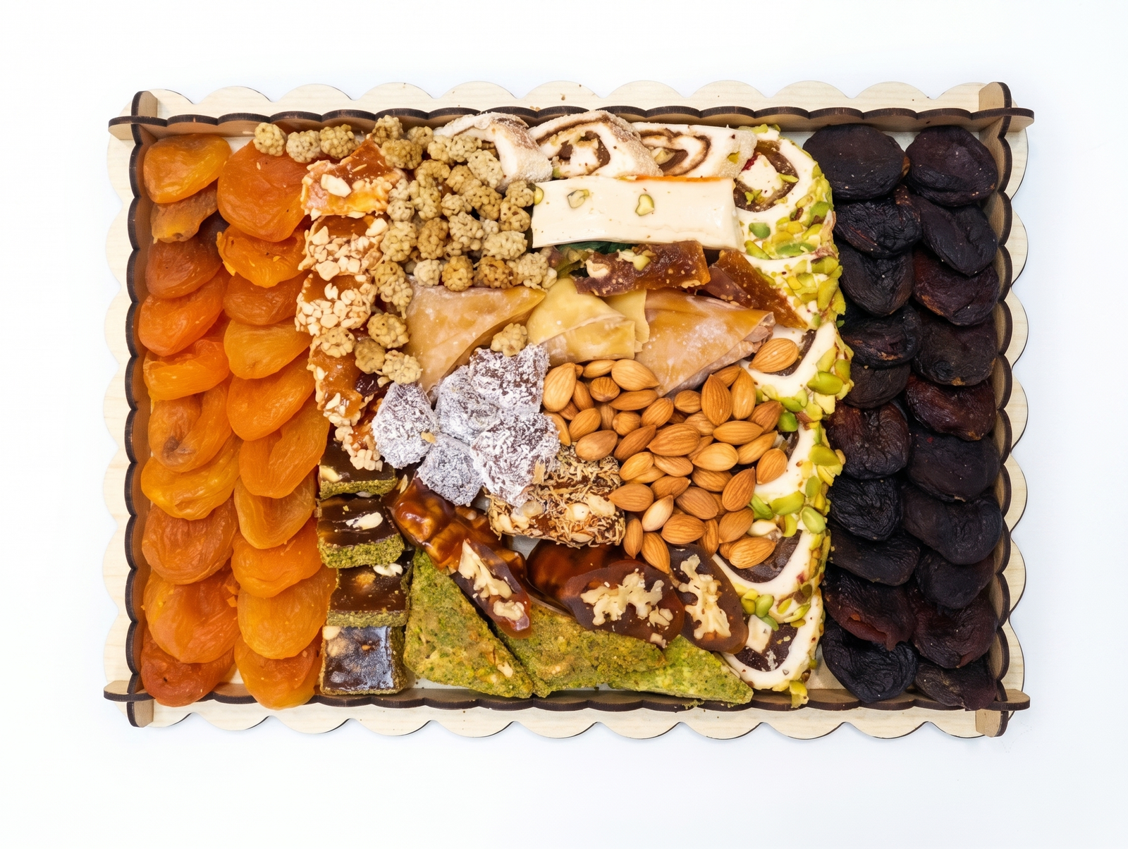 Ahşap Karışık Kare Sepet (1.5 KG)
